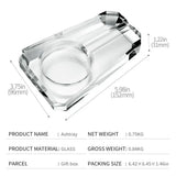 Cendrier à Cigares en Cristal Transparent Grand Diamètre