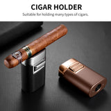 Briquet Cigare Métal Torche 4 Jets - Cigarium™