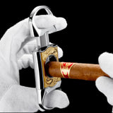 Coupe-Cigare de Luxe en Relief à la Main, Coupe en V, Ciseaux en Métal Cigarloong