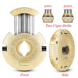 Coupe-Cigare en Relief, Coupe en V, 2 Tailles Intégrées, Perceuse à Cigares de Luxe, Guillotine Cigarloong
