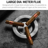Cendrier à Cigares en Alliage, 3 Fentes, Grand Diamètre, Outil de Fumeur Cigarloong