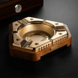 Cendrier Cigares Bois Massif 3 Fentes - Cigarium™
