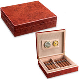Boîte à Cigares en Bois avec Humidificateur, Étui de Voyage 35 Cigares Cigarloong