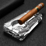 Cendrier à cigares en cristal transparent grand diamètre