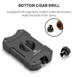 Porte-Cigare en Métal Pointu, Coupe-Guillotine, Poinçon Intégré, 3 en 1 Cigarloong
