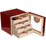 Armoire Humidor en Bois Massif de Cèdre Espagnol, 4 Couches Cigarloong