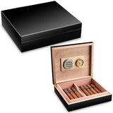 Boîte à Cigares en Bois avec Humidificateur, Étui de Voyage 35 Cigares Cigarloong