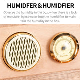 Humidor en Bois de Cèdre pour 35 Cigares, Finition Piano