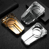 Cendrier à Cigares en Cristal Transparent Grand Diamètre