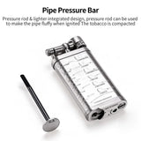Briquet à Pipe en Acier Brossé, Coupe-Vent, Vintage Cigarloong