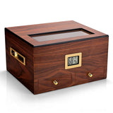 Humidificateur de Cigares de Luxe, Bois de Cèdre Coupe-Vent, Hygromètre, 45 Cigares Cigarloong