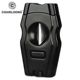 Coupe-Cigare 3 en 1, Coupe en V avec Perceuse Ronde, Porte-Cigare Portable de Voyage Cigarloong