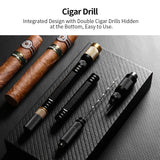 Coupe-cigare 3 en 1, poinçon à double lame, aiguille de dragage, outil rehausseur de tirage Cigarloong