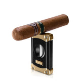 Coupe-Cigare Portable 3 en 1, Coupe en V avec Perceuse, Porte-Cigare, Acier Inoxydable Cigarloong