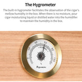 Humidificateur à Cigares avec Hygromètre, Armoire Finition Piano, Fenêtre de Luxe, 150 Cigares Cigarloong