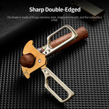 Couteau à Cigares en Métal, Guillotine, Tranchant, Double Tranchant, Manche Ergonomique Cigarloong
