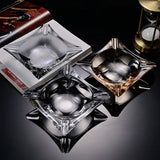 Cendrier à Cigares en Verre Cristal, 4 Fentes, Design Créatif Cigarloong