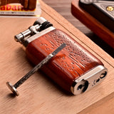 Briquet à Gaz Butane Coupe-Vent, Torche Allume-Cigare Gonflable, Cadeau pour Hommes Cigarloong