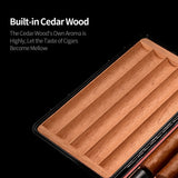 Étui à Cigares Doublé Bois de Cèdre, Étanche, 5 Places Cigarloong