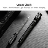 Coupe-cigare 3 en 1, poinçon à double lame, aiguille de dragage, outil rehausseur de tirage Cigarloong