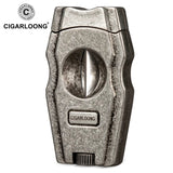 Coupe-Cigare 3 en 1, Coupe en V avec Perceuse Ronde, Porte-Cigare Portable de Voyage Cigarloong