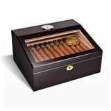 Boîte à Cigares avec Hygromètre, Grande Boîte de Bureau, 50 Cigares Cigarloong