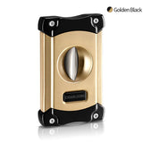 Coupe-Cigare Portable 3 en 1, Coupe en V avec Perceuse, Porte-Cigare, Acier Inoxydable Cigarloong