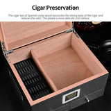 Humidificateur de Cigares de Luxe, Bois de Cèdre Coupe-Vent, Hygromètre, 45 Cigares Cigarloong