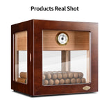 Humidificateur à Cigares avec Hygromètre, Armoire Finition Piano, Fenêtre de Luxe, 150 Cigares Cigarloong