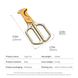 Couteau à Cigares en Métal, Guillotine, Tranchant, Double Tranchant, Manche Ergonomique Cigarloong