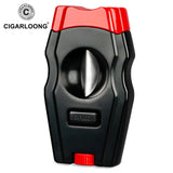 Coupe-Cigare 3 en 1, Coupe en V avec Perceuse Ronde, Porte-Cigare Portable de Voyage Cigarloong