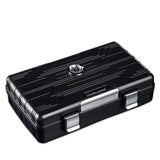 Étui à Cigares Portable Super Léger, Argent et Noir, Voyage, Boîte Cadeau Cigarloong