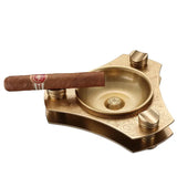 Cendrier à Cigares Doré en Forme de Cuillère, Luxe Voyage Cigarloong