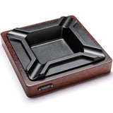 Cendrier à Cigares Carré, Base en Bois, Fente en Métal, Luxe Rétro Cigarloong