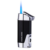 Briquet à Gaz Butane Rechargeable, Coupe-Vent, Flamme à 4 Jets Cigarloong