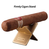 Support à Cigares en Cuivre et Laiton, Pliable et Portable Cigarloong