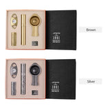 Ensemble de 4 Cendriers à Cigares de Voyage, Briquet, Coupe-Cigare, Boîte Cadeau Cigarloong