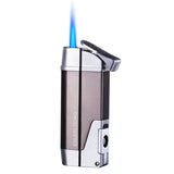 Briquet à Gaz Butane Rechargeable, Coupe-Vent, Flamme à 4 Jets Cigarloong