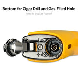 Briquet à Gaz Butane Rechargeable, Coupe-Vent, Flamme à 4 Jets Cigarloong