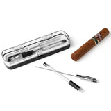 Aiguilles à cigare portables acier inoxydable lot de 2