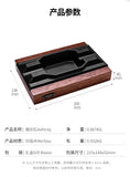 Cendrier à Cigares Carré, Base en Bois, Fente en Métal, Luxe Rétro Cigarloong