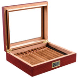 Boîte à Cigares en Bois avec Humidificateur, Étui de Voyage 35 Cigares Cigarloong