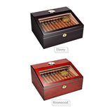 Boîte à Cigares avec Hygromètre, Grande Boîte de Bureau, 50 Cigares Cigarloong