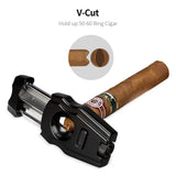 Coupe-Cigare 3 en 1, Coupe en V avec Perceuse Ronde, Porte-Cigare Portable de Voyage Cigarloong