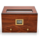 Humidificateur de Cigares de Luxe, Bois de Cèdre Coupe-Vent, Hygromètre, 45 Cigares Cigarloong