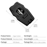 Coupe-Cigare 3 en 1, Coupe en V avec Perceuse Ronde, Porte-Cigare Portable de Voyage Cigarloong