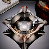 Cendrier à Cigares en Verre Cristal, 4 Fentes, Design Créatif Cigarloong