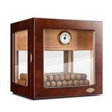 Humidificateur à Cigares avec Hygromètre, Armoire Finition Piano, Fenêtre de Luxe, 150 Cigares Cigarloong