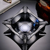 Cendrier à Cigares en Verre Cristal, 4 Fentes, Design Créatif Cigarloong