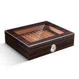 Boîte à Cigares en Bois avec Humidificateur, Étui de Voyage 35 Cigares Cigarloong